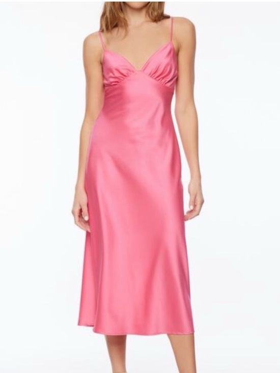 Dynamite Dresses & Skirts - Dynamite Hot Pink Satin Slip Dress - Spaghetti Strap